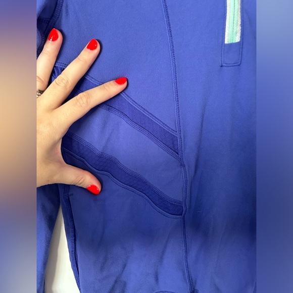 Ivivva Blue Quarter Zip Sweater Size 14 - Picture 3 of 10